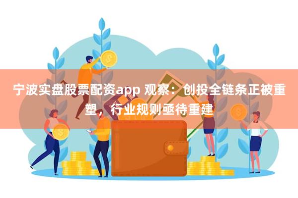 宁波实盘股票配资app 观察:创投全链条正被重塑,行业规则亟待重建