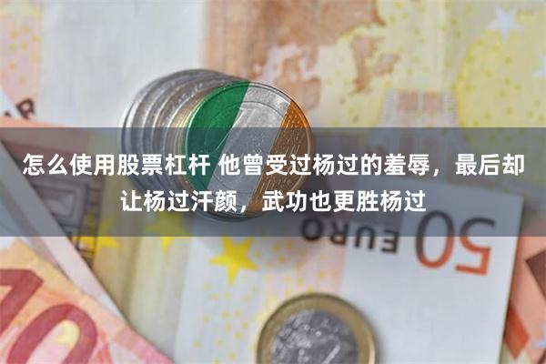 怎么使用股票杠杆 他曾受过杨过的羞辱,最后却让杨过汗颜,武功也更胜杨过