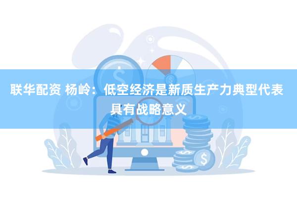 联华配资 杨岭:低空经济是新质生产力典型代表 具有战略意义