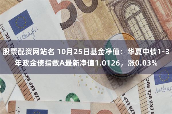股票配资网站名 10月25日基金净值:华夏中债1-3年政金债指数A最新净值1.0126,涨0.03%