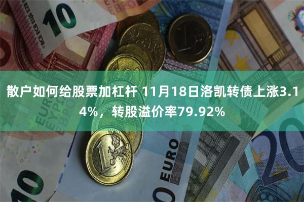 散户如何给股票加杠杆 11月18日洛凯转债上涨3.14%,转股溢价率79.92%