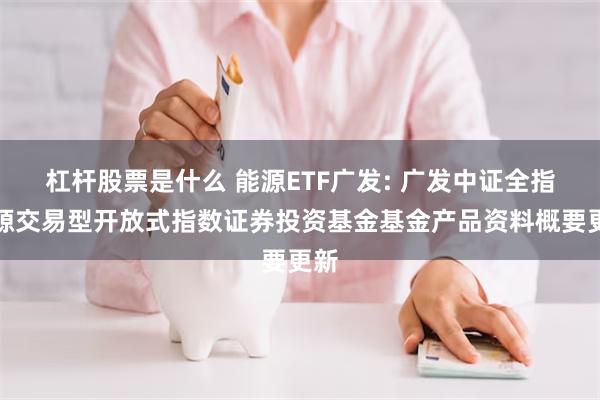杠杆股票是什么 能源ETF广发: 广发中证全指能源交易型开放式指数证券投资基金基金产品资料概要更新